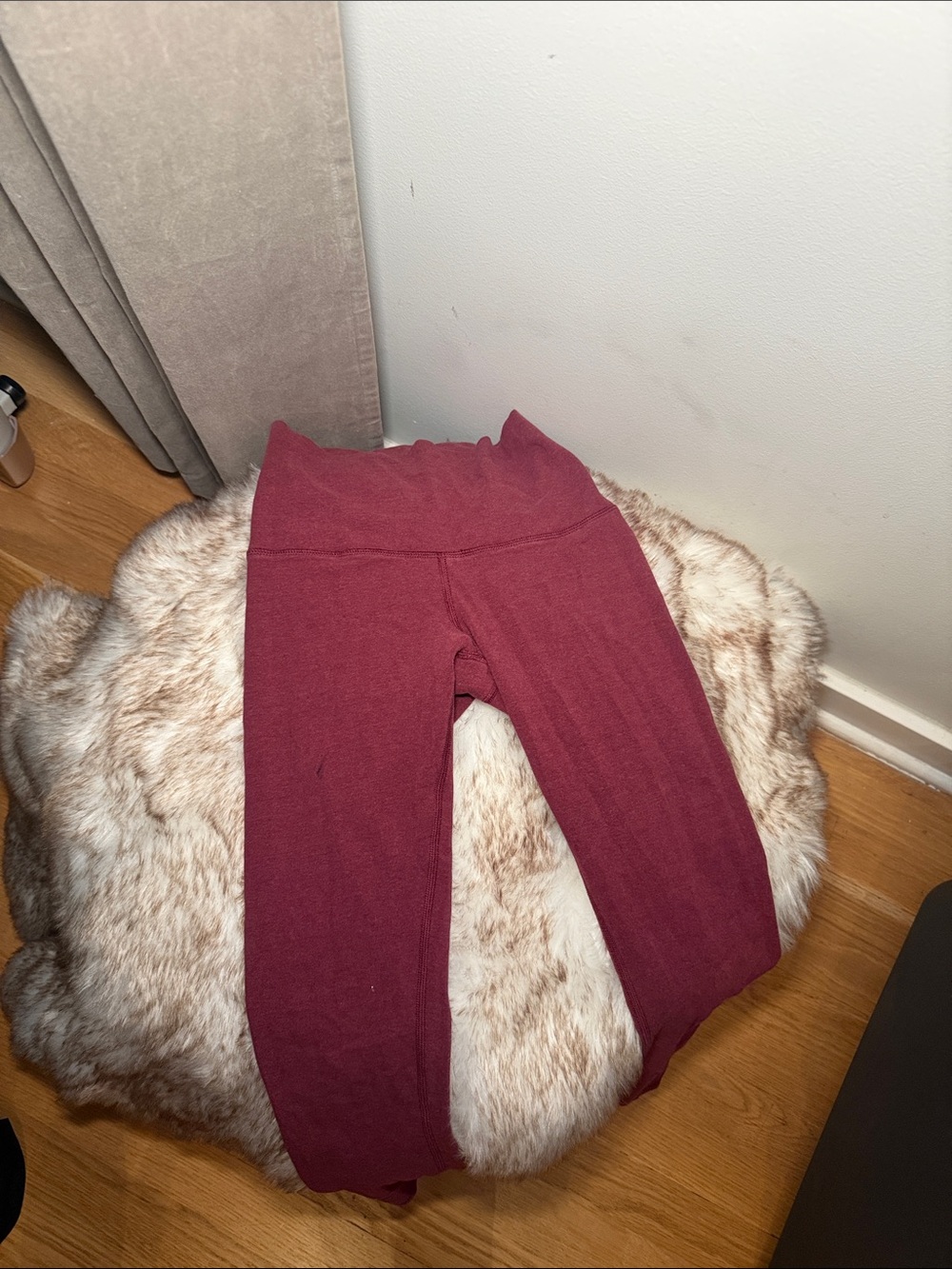 lululemon athletica Kids Wine Red Knit Leggings